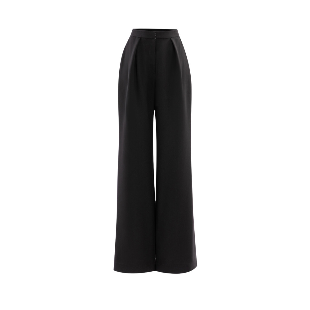 SAIID KOBEISY High-Waisted Tailored Wide-Leg Pants with Pleated Front